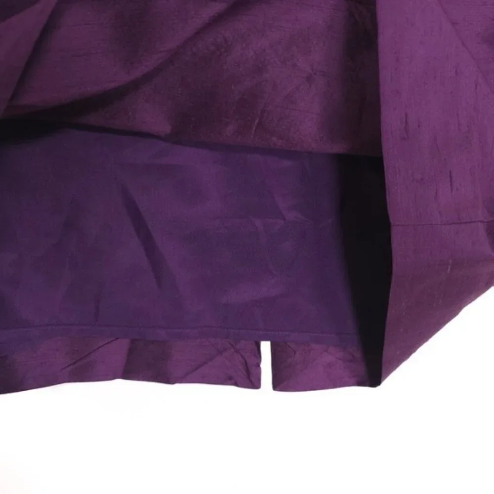 MOSCHINO CHEAPANDCHIC Women's Skirt 100% SILK Size 8 Purple Knee‎ Length AEFFE